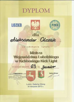 Dyplom OSKB 2013 - 02 olczak lublin