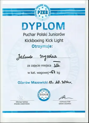 Dyplom OSKB 2014 - 01 szyszka ozarow 10 2014