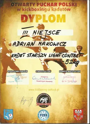 Dyplom OSKB 2014 - 06 makowicz pultusk 2014