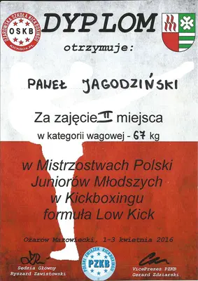 Dyplom OSKB 2016 - 2016 ozarow pawel jagodzinski
