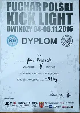 Dyplom OSKB 2016 - Dwikozy fraczak