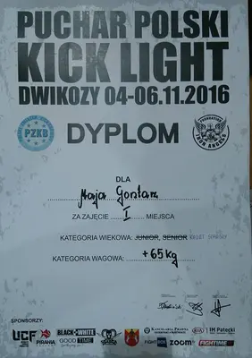 Dyplom OSKB 2016 - Dwikozy gontarz