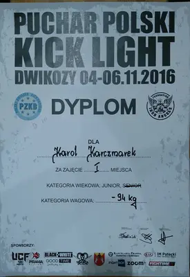 Dyplom OSKB 2016 - Dwikozy karczmarek
