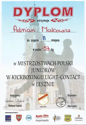 Dyplom OSKB 2016 - Leszno makowicz