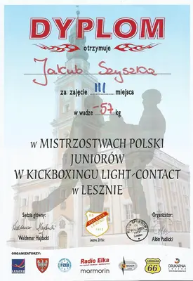 Dyplom OSKB 2016 - Leszno szyszka