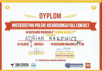 Dyplom OSKB 2016 - Z kwiecien 2016 adrian makowicz