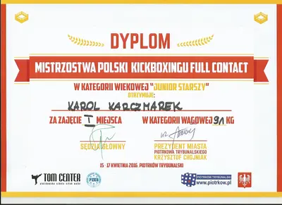Dyplom OSKB 2016 - Z kwiecien 2016 karol karczmarek