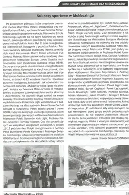 Artykuł prasowy o OSKB - Artykul informator 10 2014
