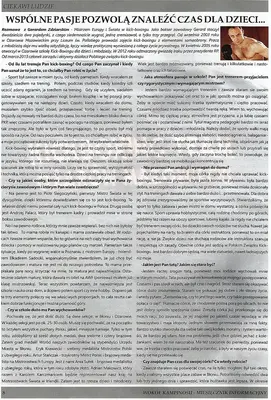 Artykuł prasowy o OSKB - Ciekawi ludzie 2016 gerard zdziarski