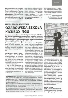 Artykuł prasowy o OSKB - Wywiad 4 2016